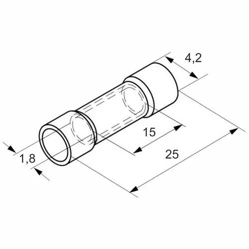 Łącznik przewodów na styk izolowany, 0,25-1,5 mm2, do zaciskania, czerwony, pvc, opakowanie 100 sztuk model bm00160 2