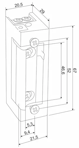 Elektrozaczep z pamięcią 12-24V AC/DC Łucznik Lockpol 1733R 2