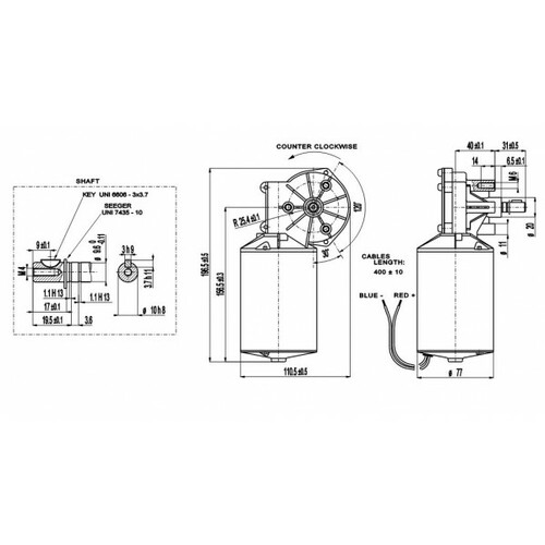 Silnik 42V 110W ELVI 100707 prawy 5