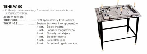 Stół spawalniczy FixturePoint i zestaw do profili 4