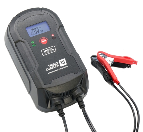 Inteligentny prostownik do ładowania akumulatorów WET/GEL/MF/AGM SMART CHARGER 15 LCD 12/24V 4