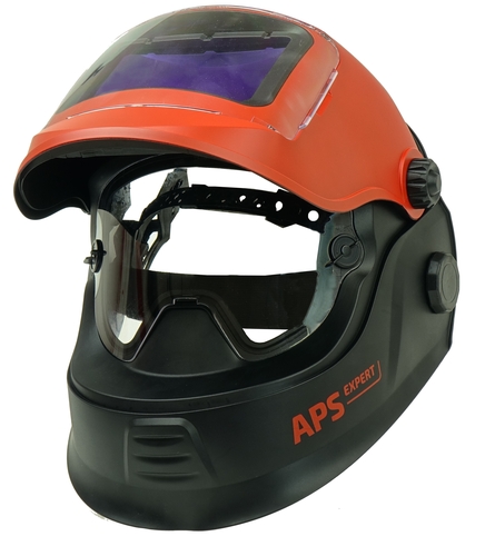 Przyłbica APS Expert P31 F1 BLACK+RED 3