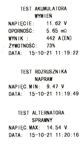 Tester z drukarką BDT4000 IDEAL 4