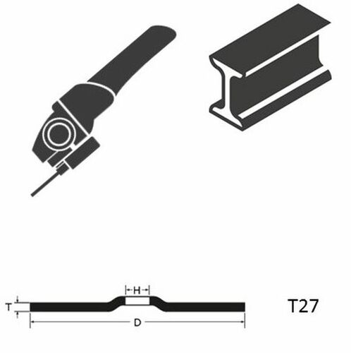 Tarcza do szlifowania żeliwa 230x6,4x22,23 A24P SMART LINEA DUE wypukła AbraBETA 000730230 2