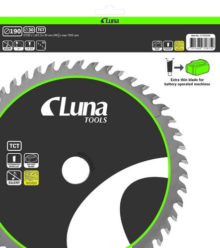Piła tarczowa Luna Extra Thin 190x30 Z48 3
