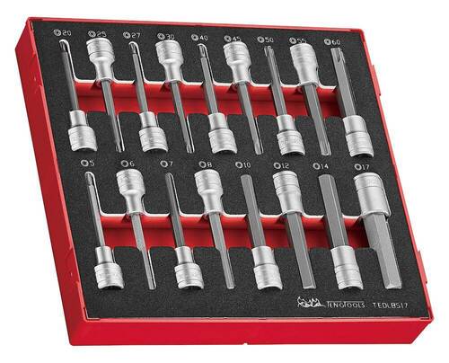 Zestaw nasadek trzpieniowych długich 1/2" Teng Tools TEDLBS17 2