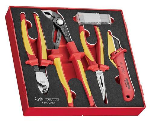 Zestaw szczypiec i noża VDE 1000V Teng Tools TEDVMB08 2