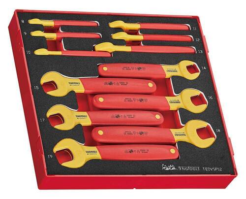Zestaw kluczy płaskich VDE 1000V Teng Tools TEDVSP12 2