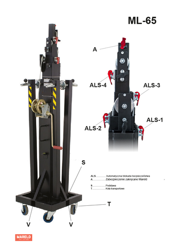 Stojak podłogowy BEAM 6.5 m 3