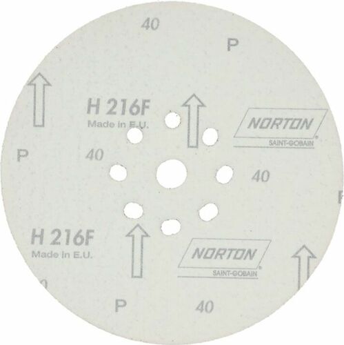 Krążek ścierny na rzep H216F 225mm P240 8+1 otw. Norton 77696082222 2