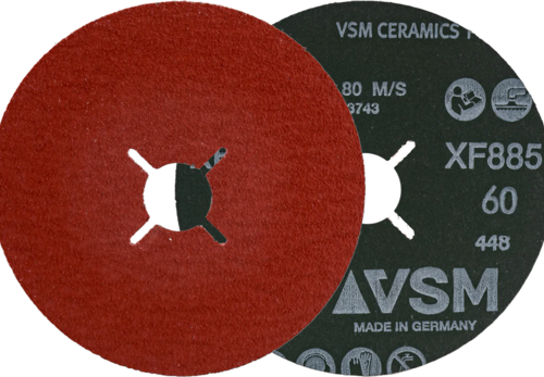 Krążek fibrowy do aluminium XF885 VSM CERAMICS Plus 125x22mm P20 promienisty VSM 75472090 3