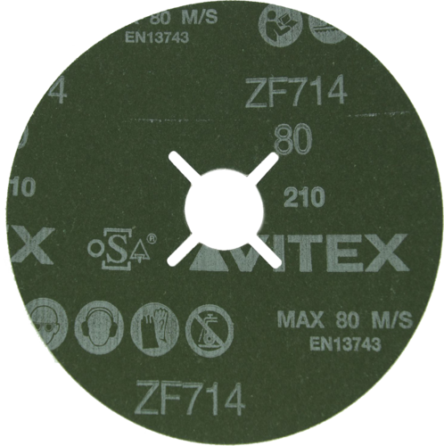 Krążek fibrowy do metalu ZF714 VSM ZIRCONIA ALUMINA 125x22mm P36 promienisty VSM 75420294 2