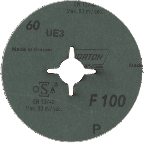 Krążek fibrowy do metalu F 100 125x22mm P60 promienisty Norton 66623385775 2