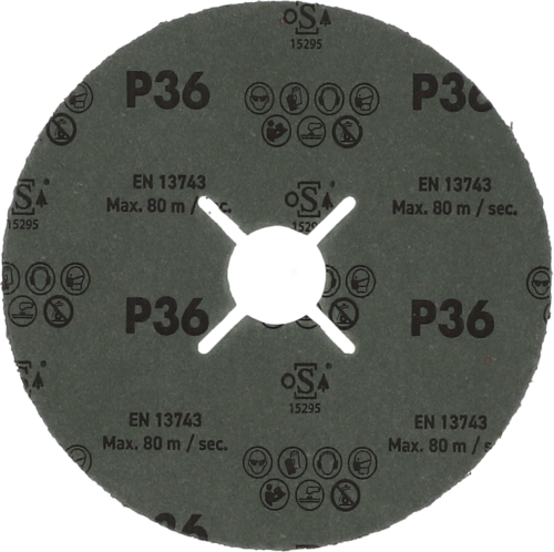 Krążek fibrowy do metalu Bronze TKF 100 125x22mm P36 promienisty Atlas 78072755114 2