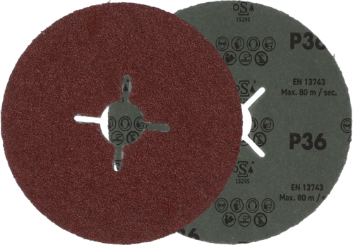 Krążek fibrowy do metalu Bronze TKF 100 125x22mm P36 promienisty Atlas 78072755114 3