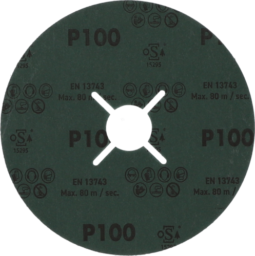 Krążek fibrowy do metalu Bronze TKF 100 125x22mm P100 promienisty Atlas 78072755150 2