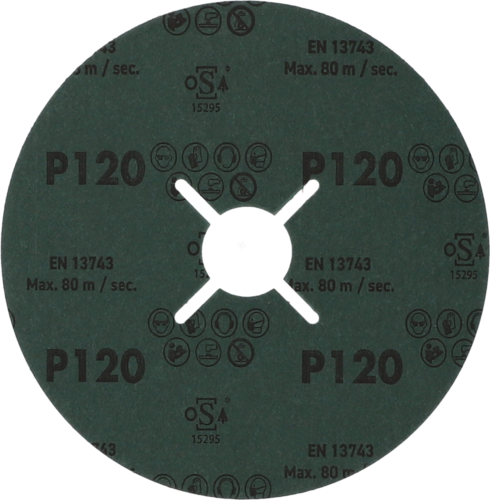 Krążek fibrowy do metalu Bronze TKF 100 125x22mm P120 promienisty Atlas 78072755151 2