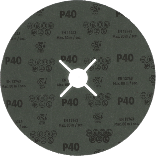 Krążek fibrowy do metalu Bronze TKF 100 180x22mm P40 promienisty Atlas 78072755155 2