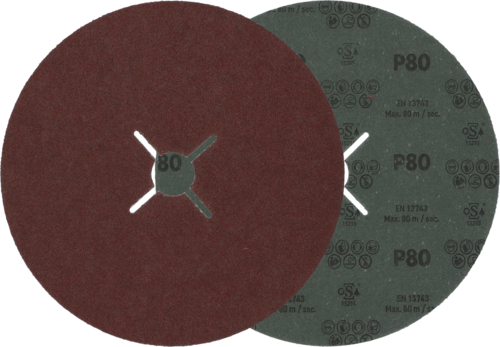 Krążek fibrowy do metalu Bronze TKF 100 180x22mm P80 promienisty Atlas 78072755158 3