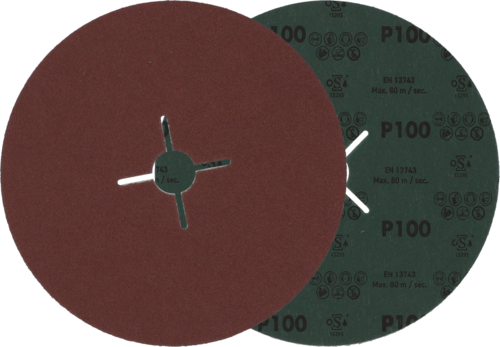 Krążek fibrowy do metalu Bronze TKF 100 180x22mm P100 promienisty Atlas 78072755159 3