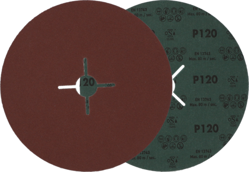 Krążek fibrowy do metalu Bronze TKF 100 180x22mm P120 promienisty Atlas 78072755161 3