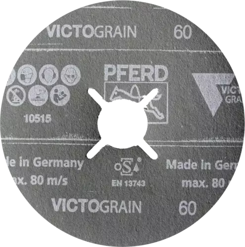 Krążek fibrowy do metalu VICTOGRAIN 115x22mm P60 promienisty Pferd 64279021 2