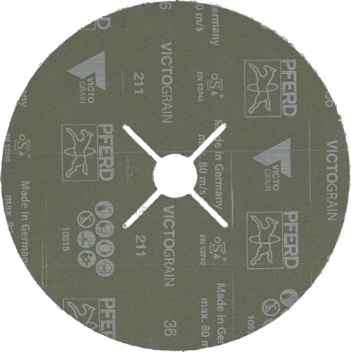 Krążek fibrowy do metalu VICTOGRAIN 180x22mm P36 promienisty Pferd 64279014 2