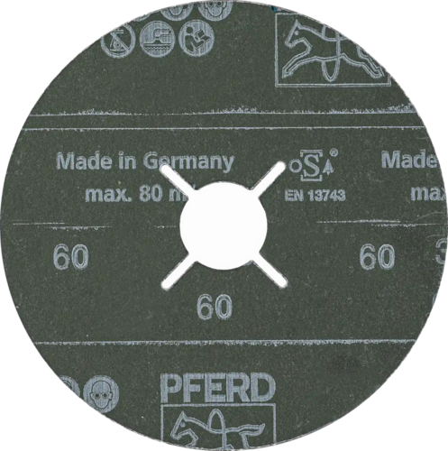 Krążek fibrowy do aluminium CO-ALU 115x22mm P60 promienisty Pferd 64281160 2
