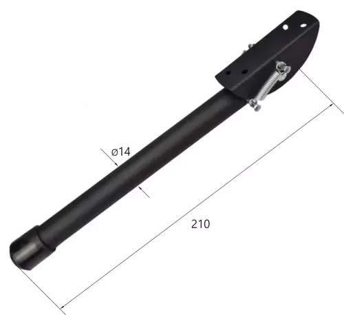 Podpórka drzwi/bramy stopka 210/14mm czarny 2