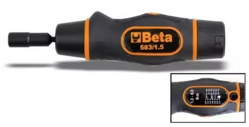 Wkrętak dynamometryczny ze sprzęgłem poślizgowym 1,2-6 Nm zabierak 1/4" Beta 583/6 2