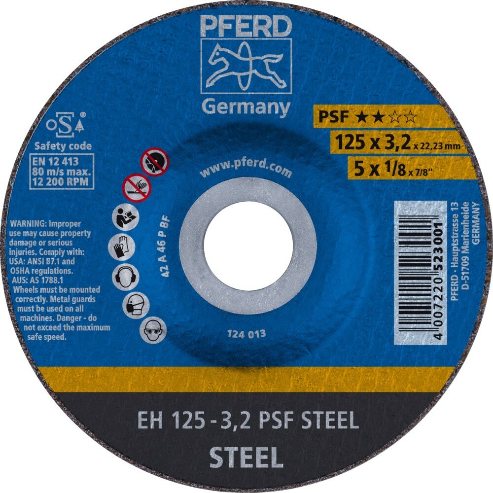 Tarcza 125x3.2x22 metal Pferd PSF STEEL 61720226