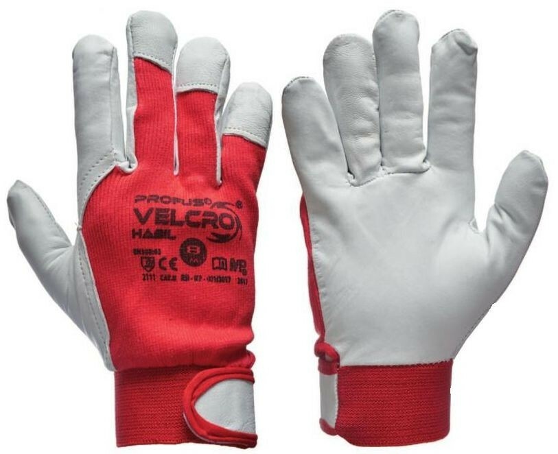 Rękawice robocze kozia skóra licowa VELCRO 9