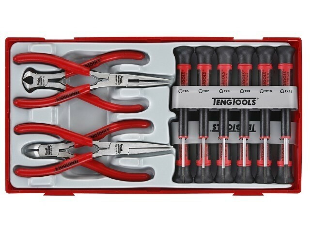 16-elementowy zestaw wkrętaków precyzyjnych i szczypiec Teng Tools TTMI16