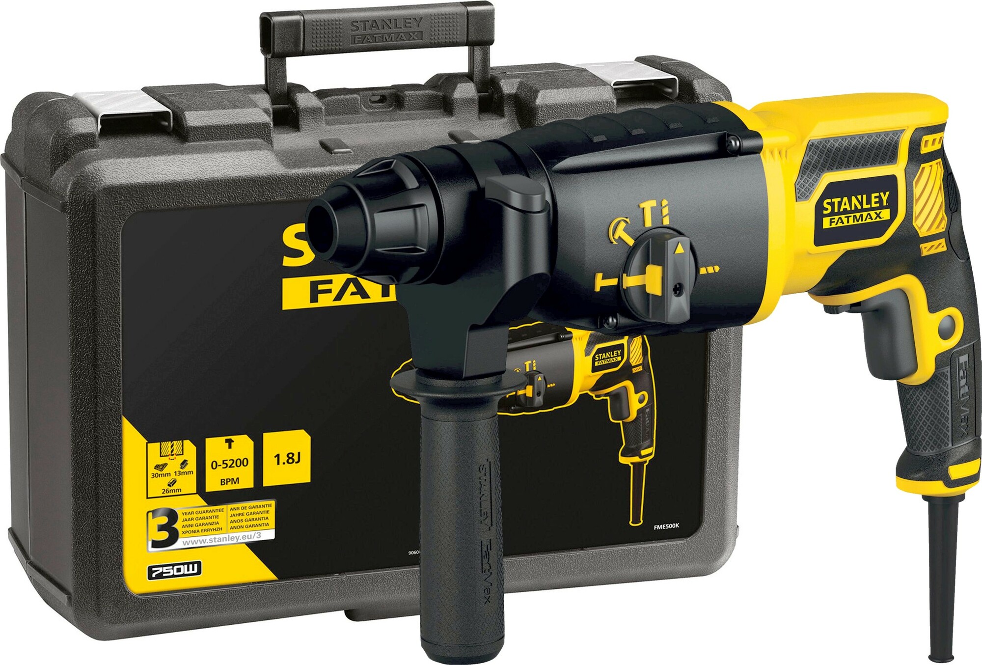 Młotowiertarka 750W SDS 1,5 J STANLEY FME500K