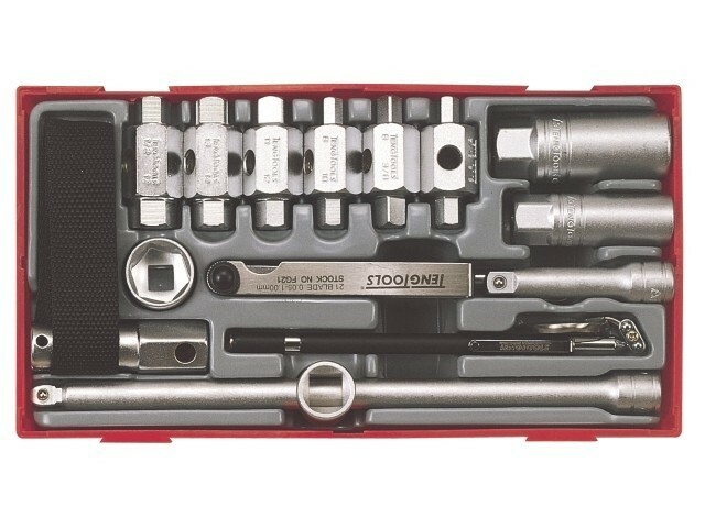 16-elementowy zestaw narzędzi do serwisu olejowego Teng Tools TTOS16