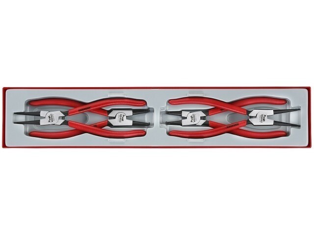4-elementowy zestaw szczypiec do wewn. i zewn. pierścieni osadczych Teng Tools TTX474-9