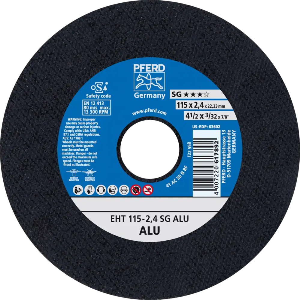 Tarcza 115x2.4x22 aluminium Pferd SG ALU 61340550 25 szt
