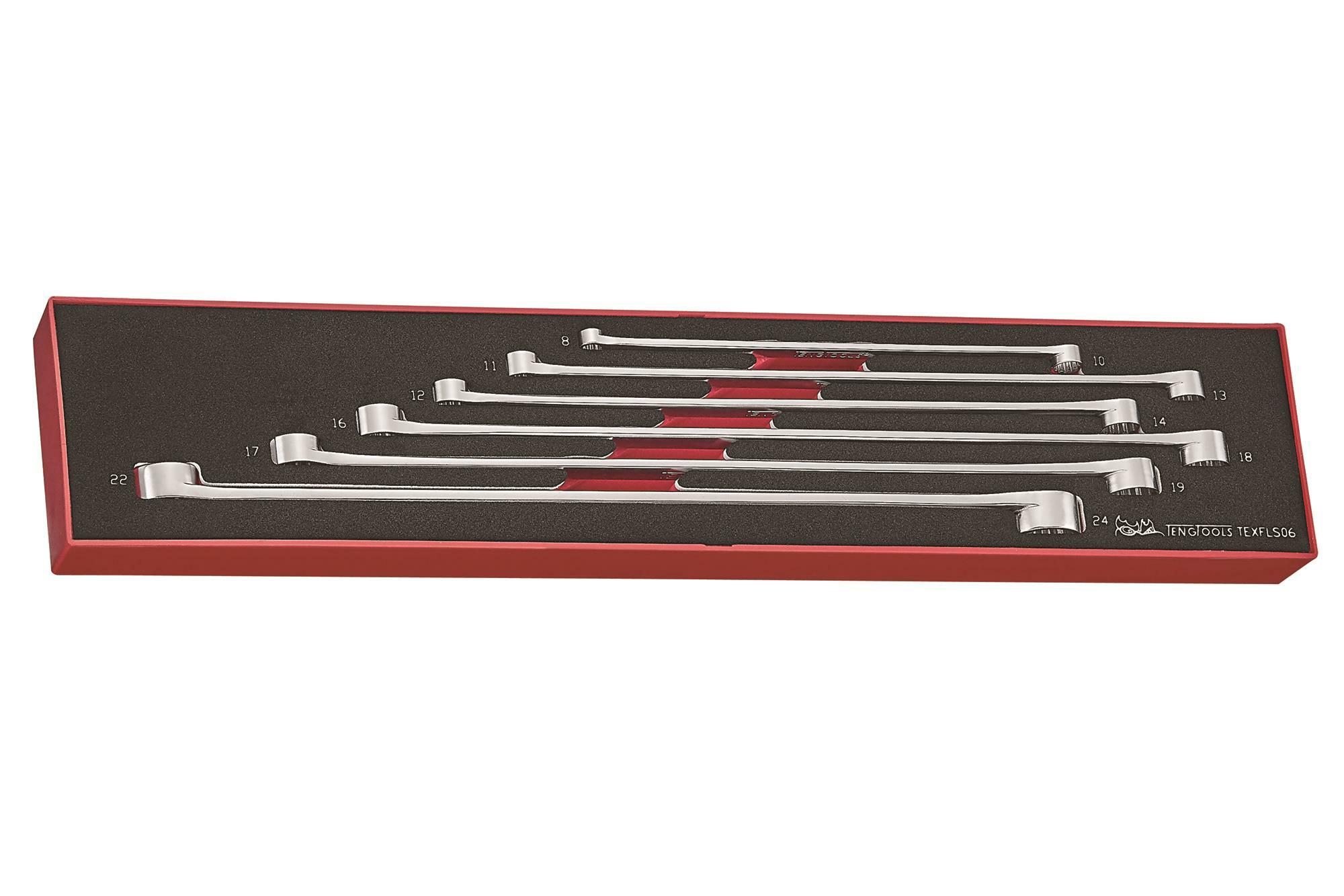 6-elementowy zestaw kluczy oczkowych Teng Tools TEXFL06