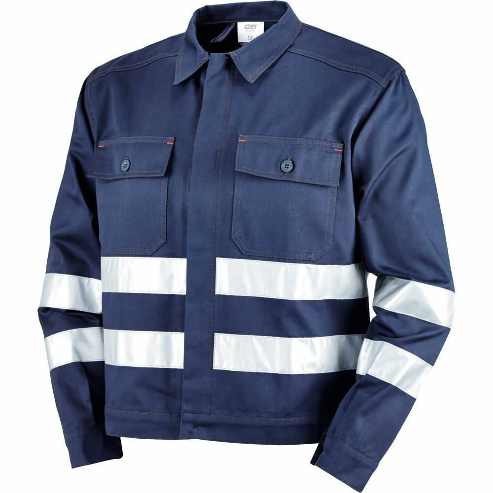 Bluza robocza granat.z elem.ostrzeg.r.60