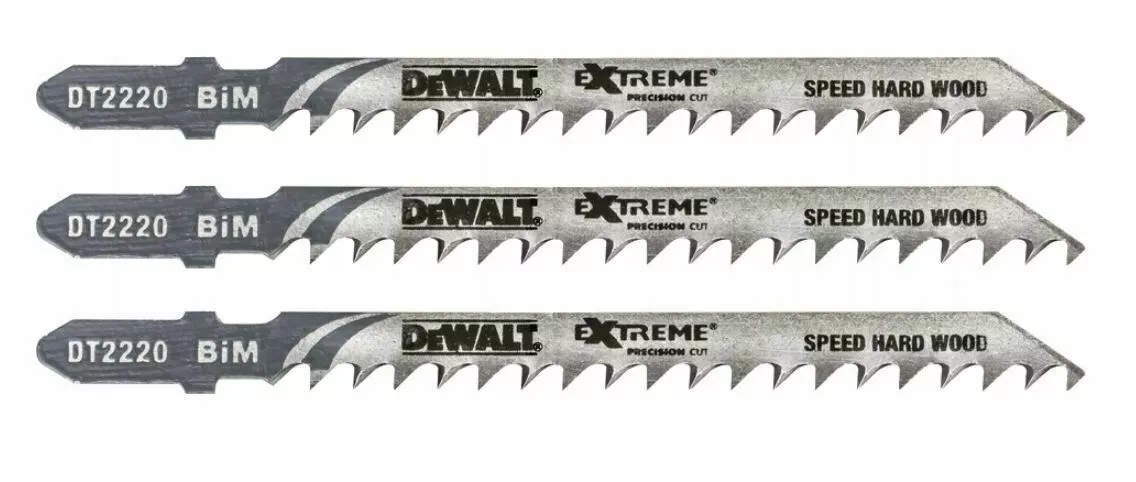 Brzeszczoty do wyrzynarek 100mm do szybkiego cięcia twardego drewna 3 szt. DeWalt DT2220