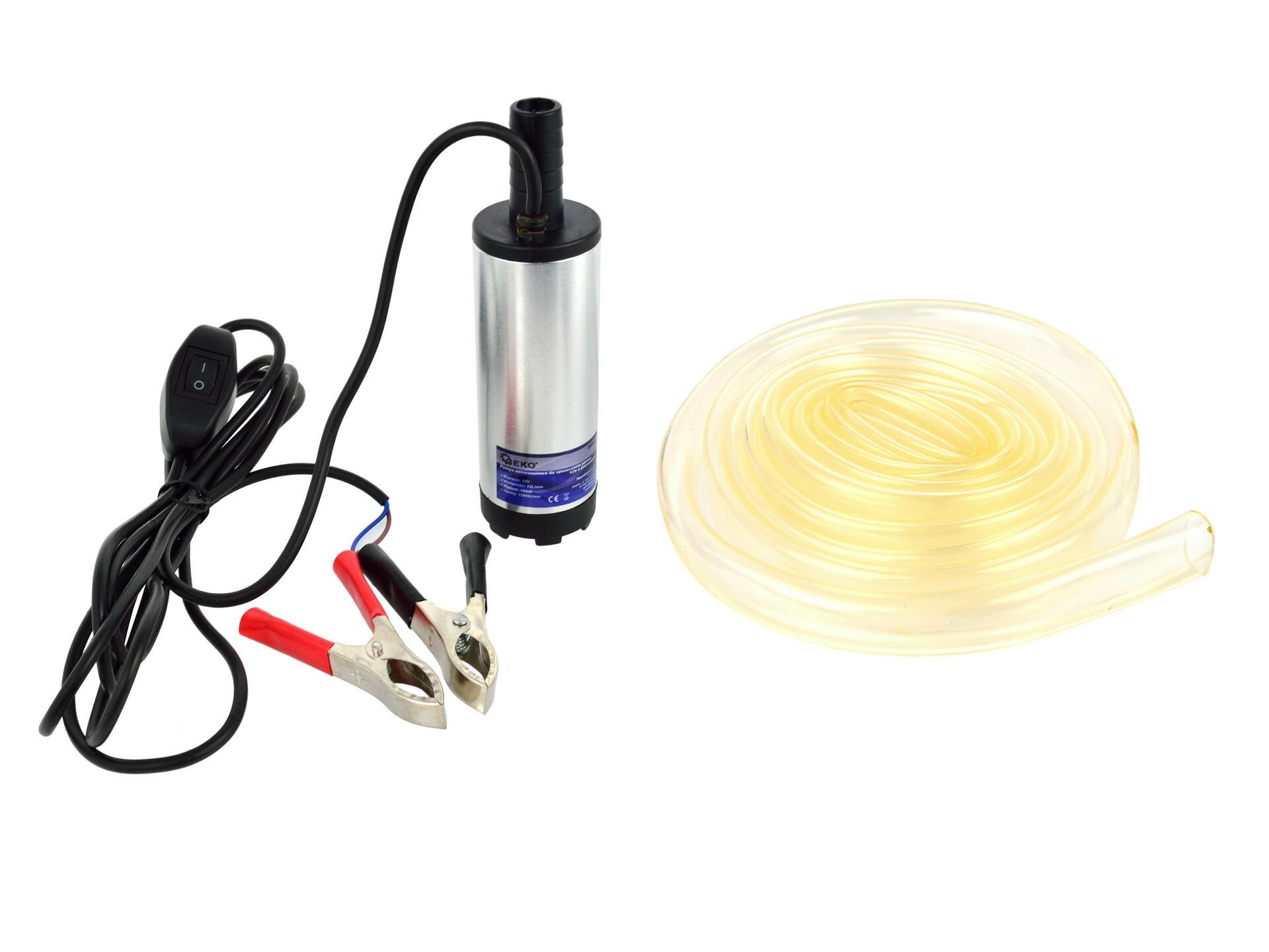Pompa zanurzeniowa do spuszczania paliwa 12V 37mm z przewodem 3m GEKO