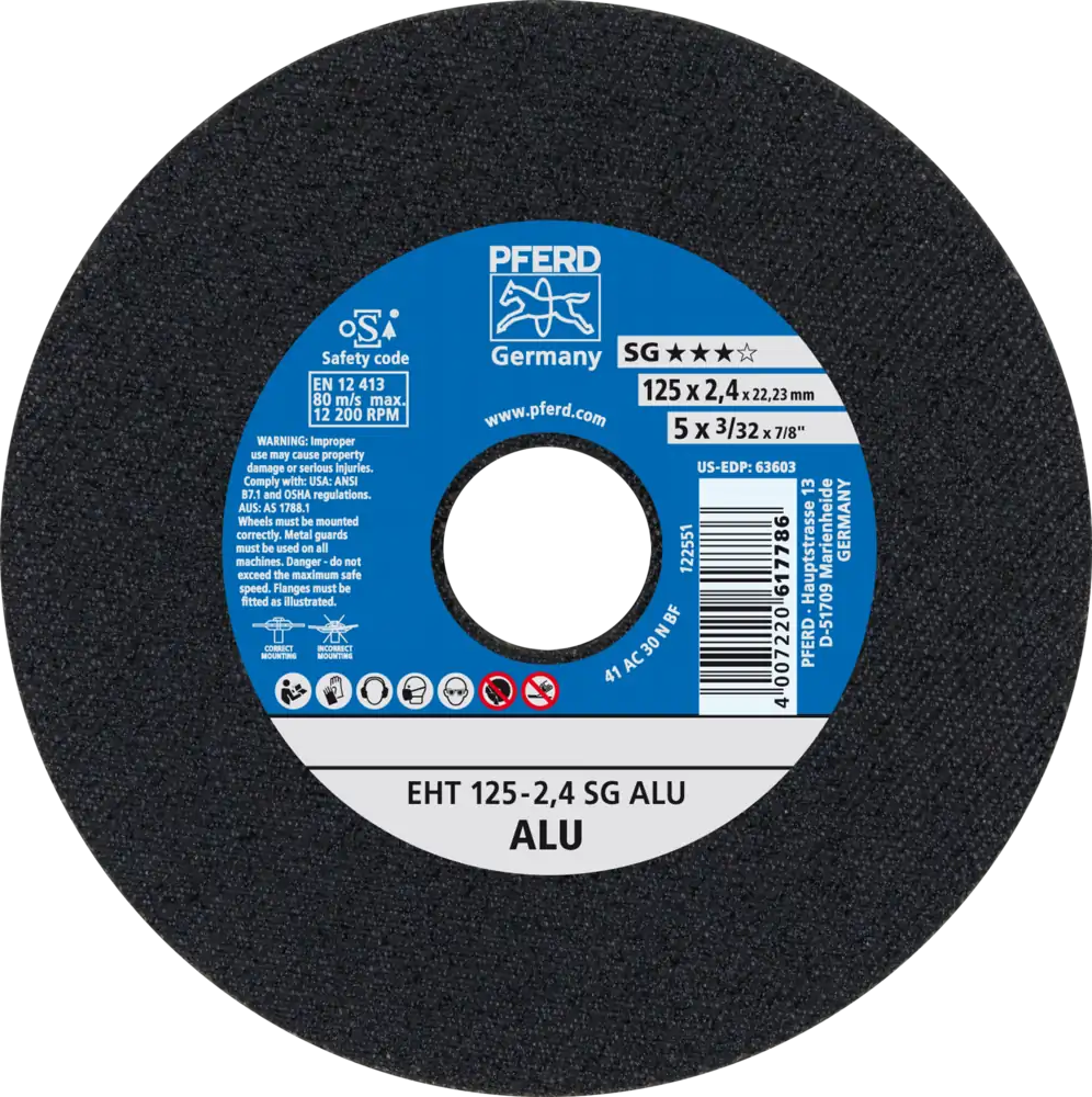 Tarcza 125x2.4x22 aluminium Pferd SG ALU 61331550 25 szt