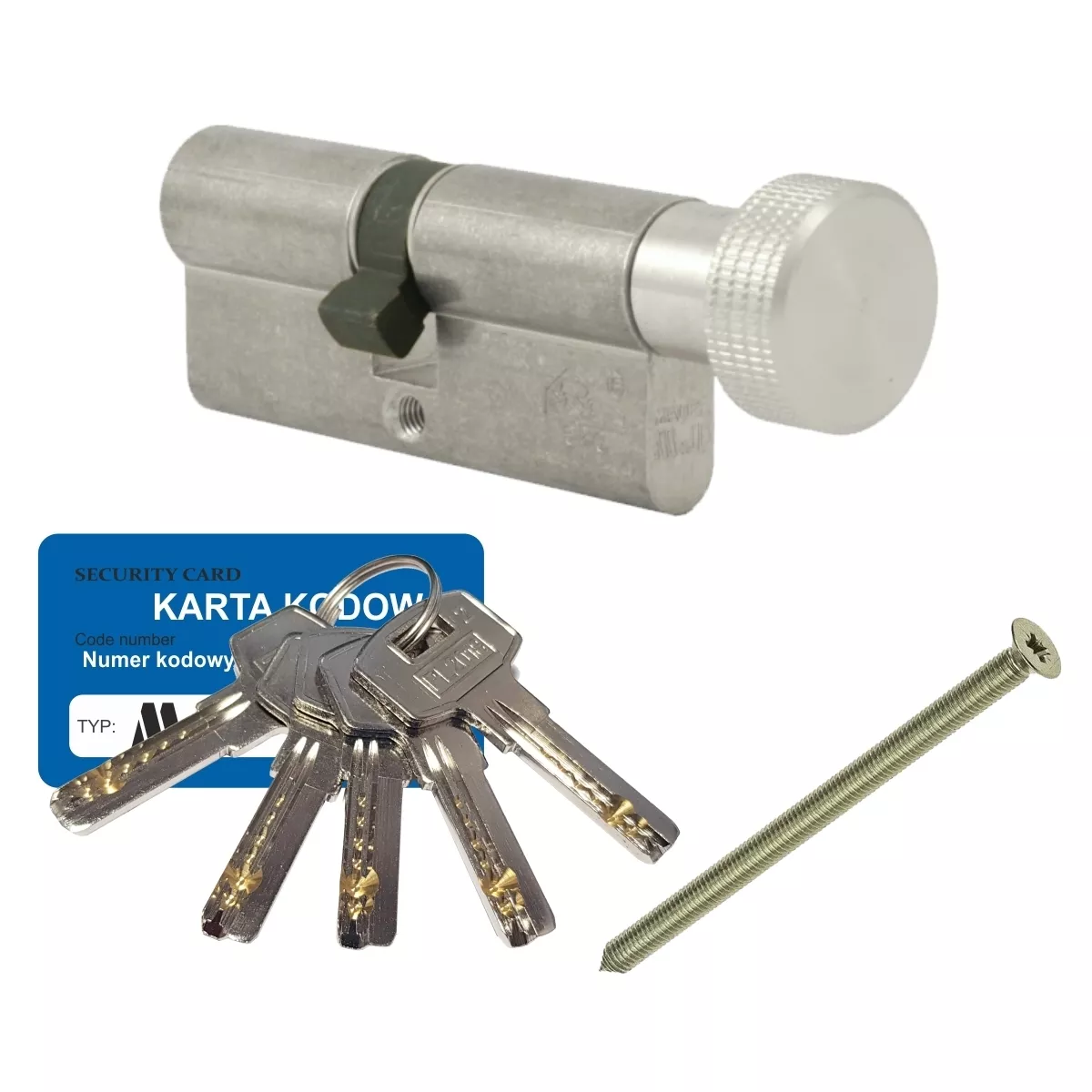 Wkładka do zamka 35g/45 z gałką M&D Elite nikiel