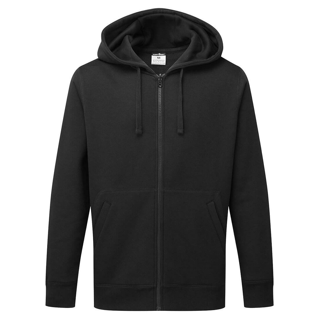 Bluza z kapturem zapinana na zamek, kolor czarny, rozmiar S