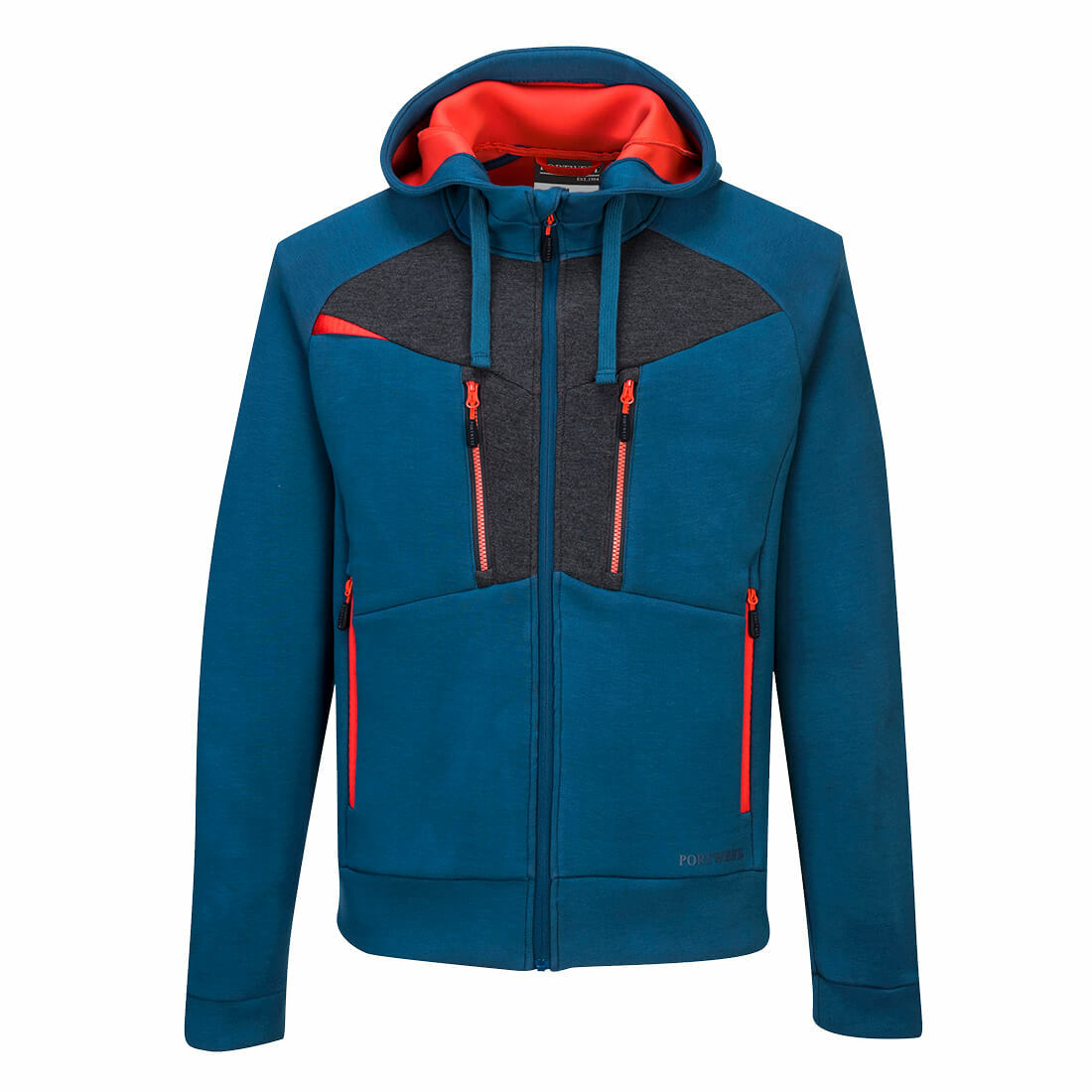 Bluza z kapturem DX4, kolor niebieski, rozmiar XXL