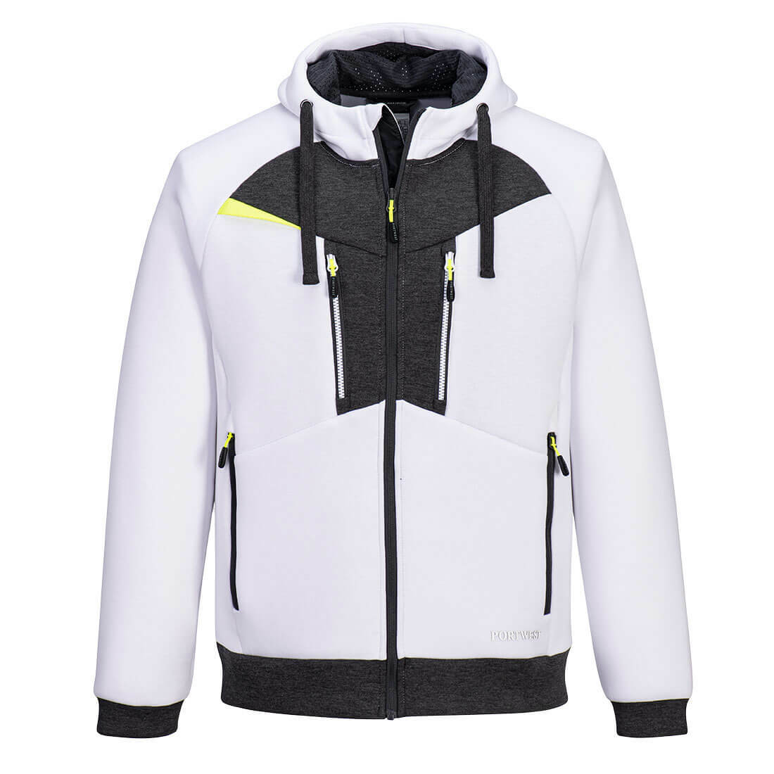 Bluza z kapturem DX4, kolor biały, rozmiar XXXL