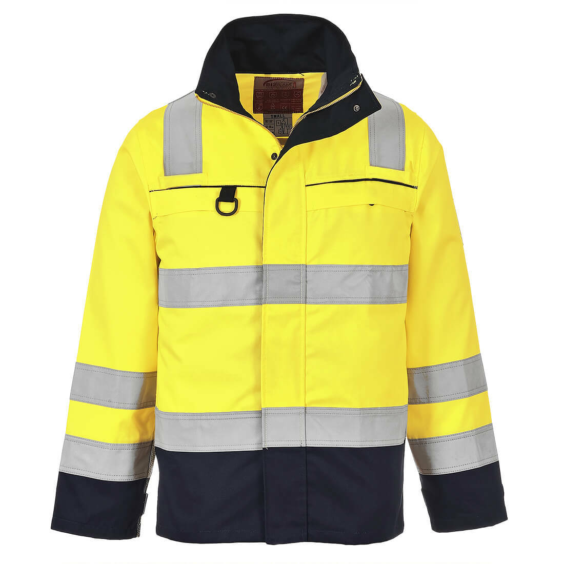 Bluza trudnopalna ostrzegawcza Multi-Norm, kolor żółty/granatowy, rozmiar XXXL