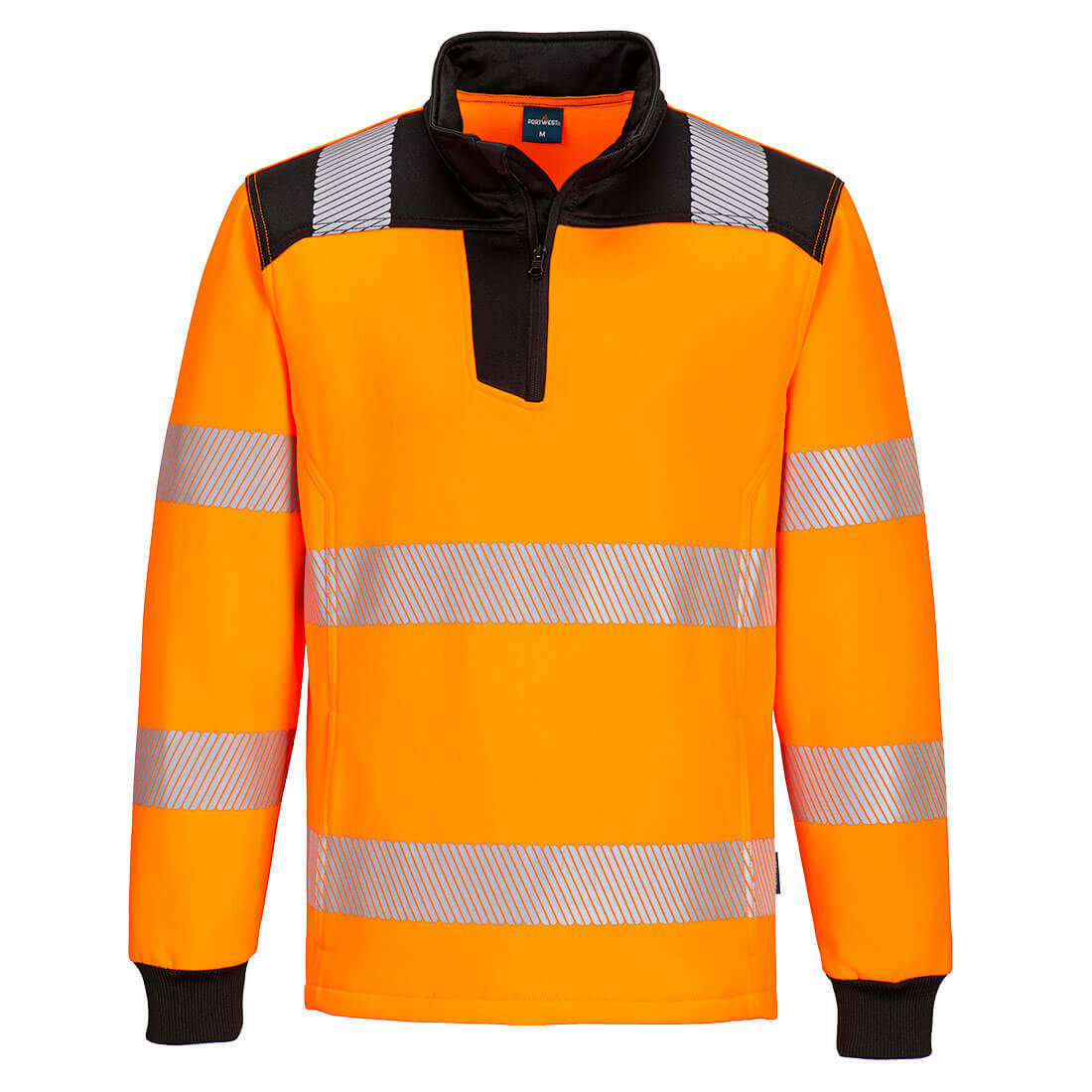 Bluza ostrzegawcza PW3 z zamkiem 1/4, kolor pomarańczowy/czarny, rozmiar XXL