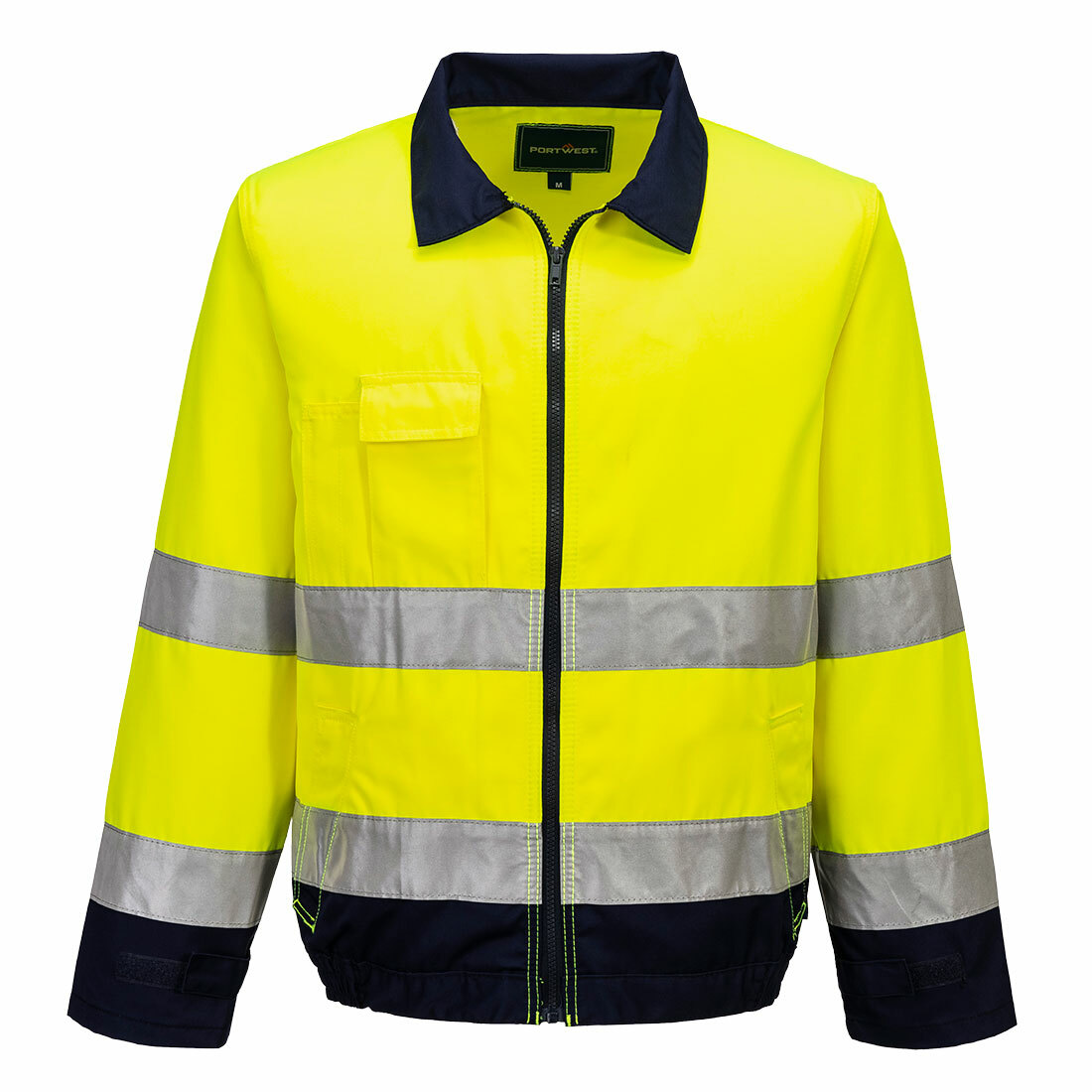 Bluza ostrzegawcza Madrid, kolor żółty/granatowy, rozmiar XXL