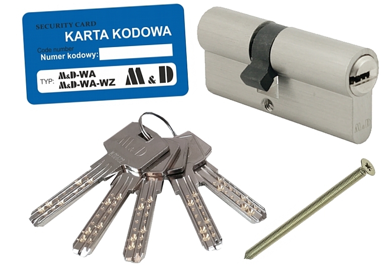 Wkładka do zamka 30/40 dwustronna z atestem M&D WA satyna